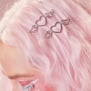 Heart Wing Hair Clips